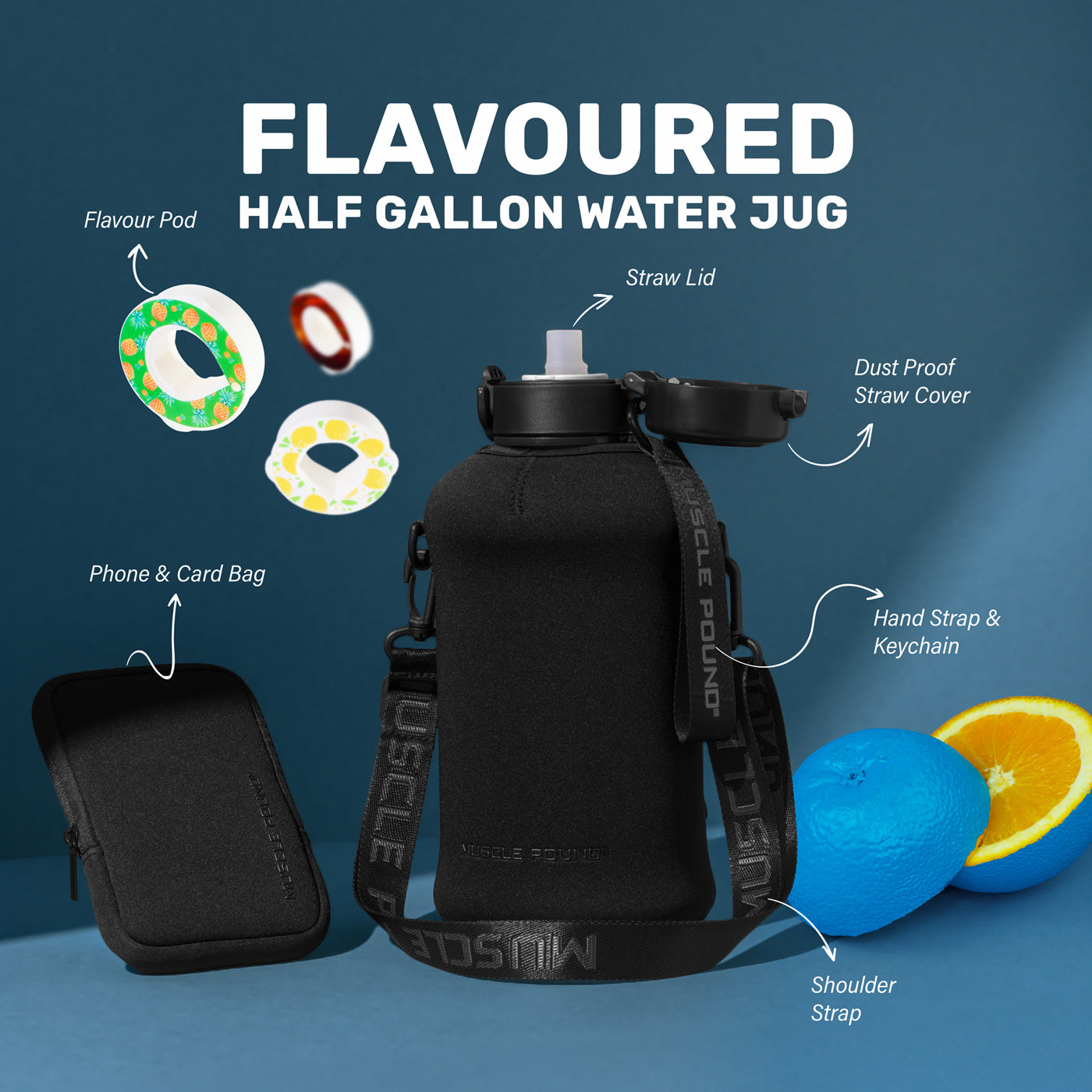 Flavoured Half Gallon Water Jug