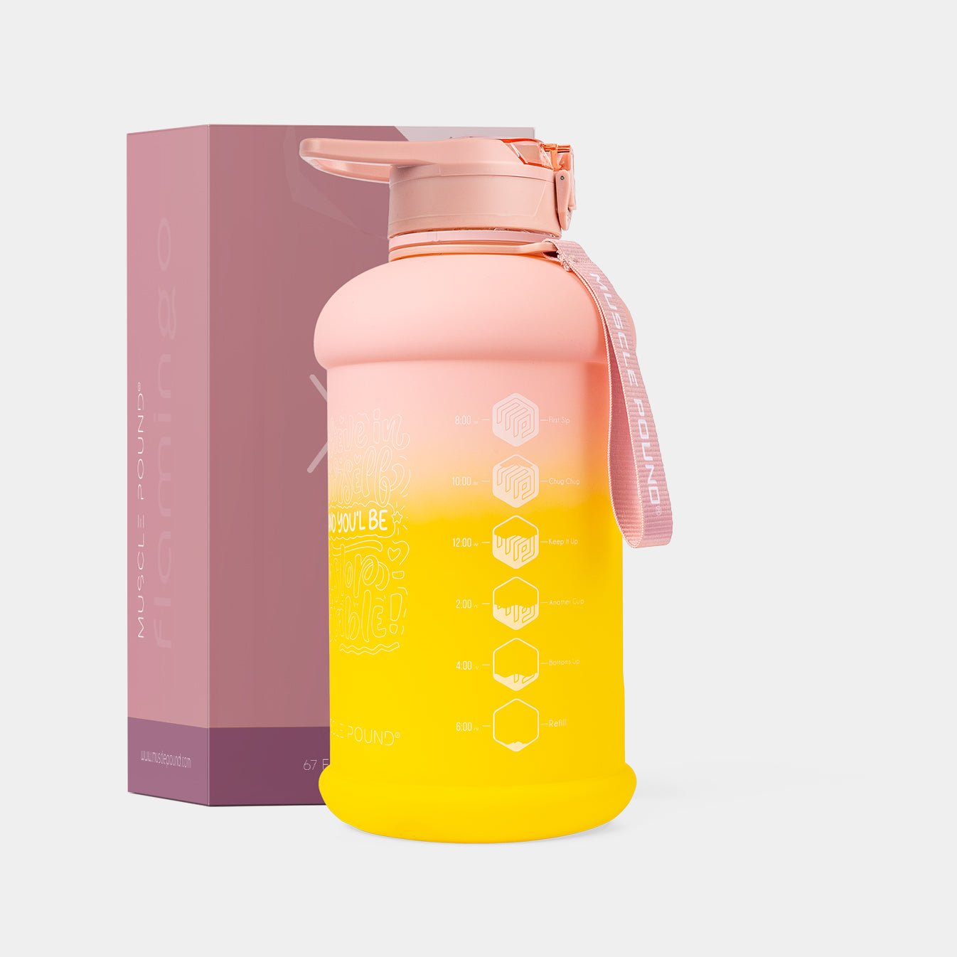 Half Gallon 75 Oz - Gradient Yellow - MUSCLE POUND®
