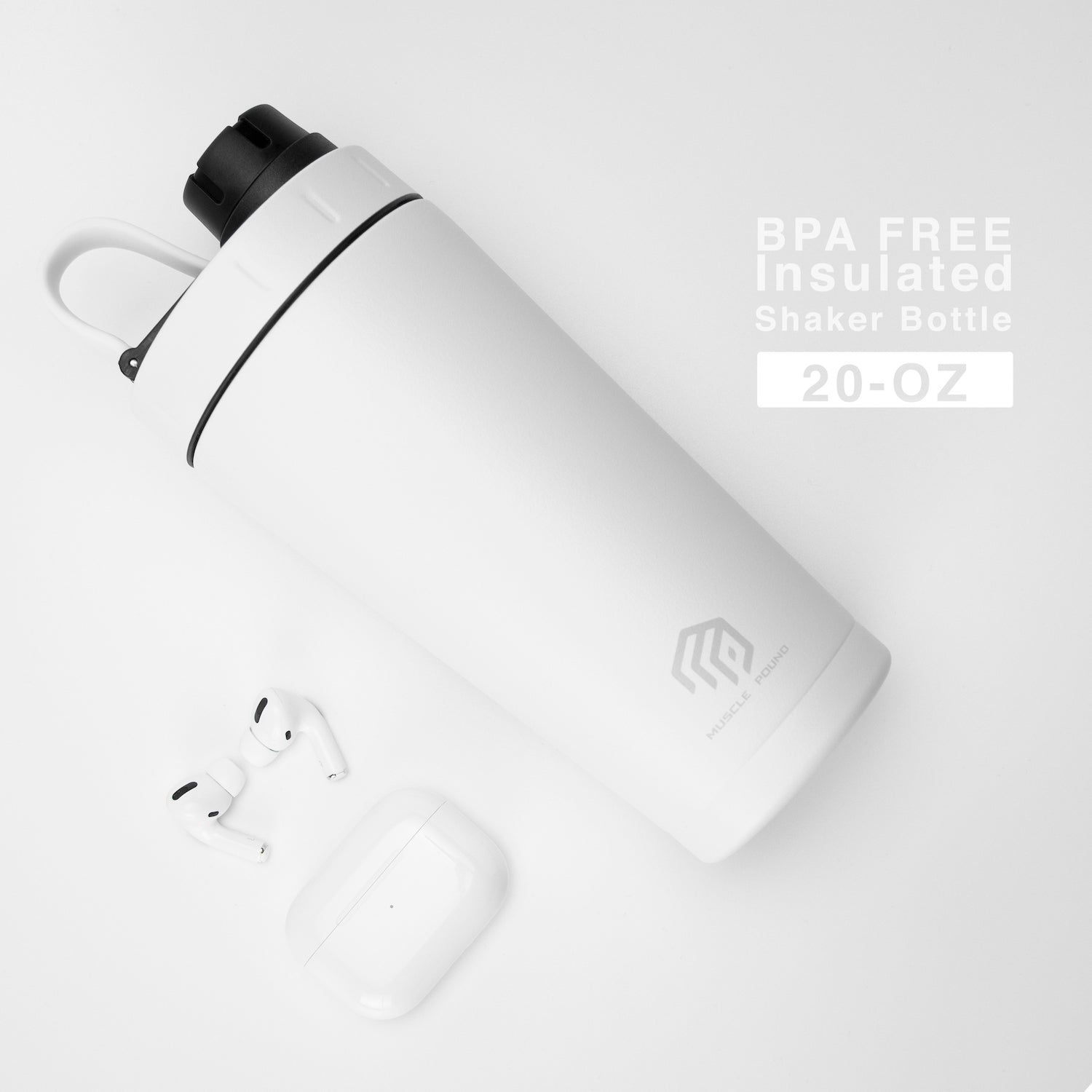 Shaker Bottle (WHITE)