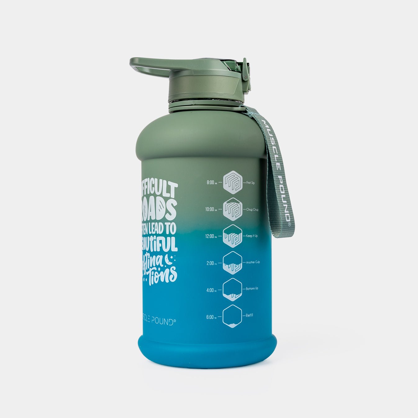 Half Gallon 75 Oz - Gradient GREEN/BLUE - MUSCLE POUND®